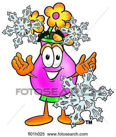Flowers in snow View Large Clip Art Graphic Clipart - Flowers in snow. Fotosearch