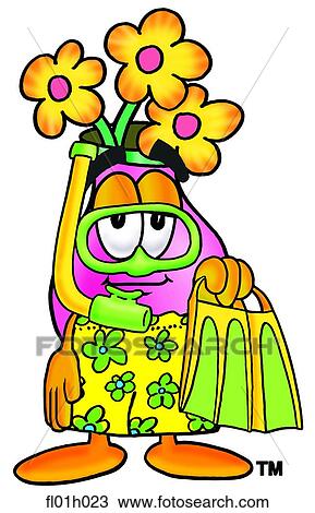 Flowers in swim trunks View Large Clip Art Graphic Clipart - Flowers in swim trunks. Fotosearch