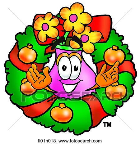 Flowers in wreath View Large Clip Art Graphic Clip Art - Flowers in wreath. Fotosearch