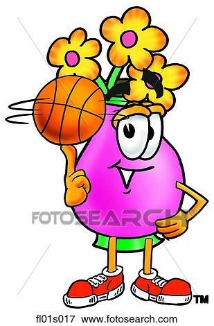 Clip Art - Flowers playing Flowers. Fotosearch