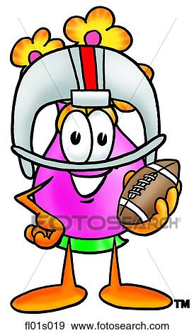 Clip Art - Flowers playing football. Fotosearch