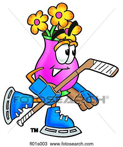 Flowers playing hockey View Large Clip Art Graphic Clipart - Flowers playing hockey. Fotosearch