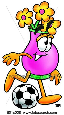 Flowers playing soccer View Large Clip Art Graphic Clip Art - Flowers playing soccer. Fotosearch