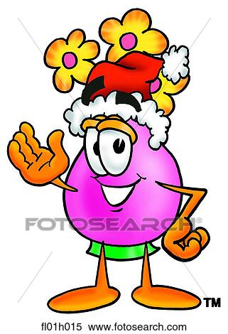Flowers santa View Large Clip Art Graphic Clipart - Flowers santa. Fotosearch