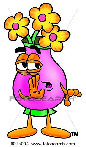 Clipart - Flowers whispering. Fotosearch