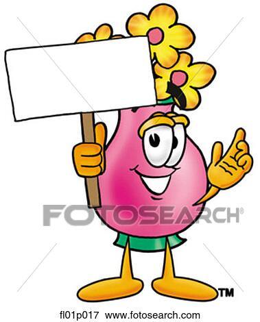 Flowers with a sign View Large Clip Art Graphic Clip Art - Flowers with a sign. Fotosearch