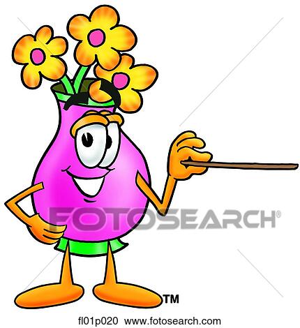 Flowers with pointer View Large Clip Art Graphic Clipart - Flowers with pointer. Fotosearch
