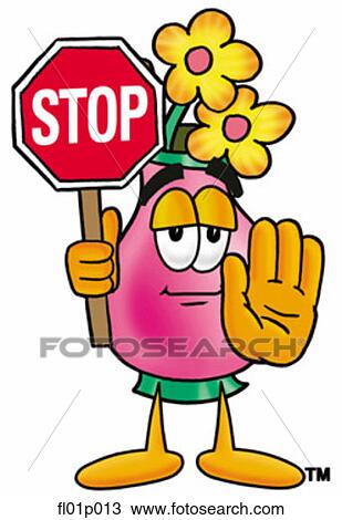 Flowers with stop sign View Large Clip Art Graphic Clipart - Flowers with stop sign. Fotosearch