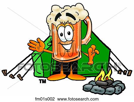 Beer mug camping View Large Clip Art Graphic Clipart - Beer mug camping. Fotosearch