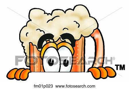 Clipart - Beer mug peeking over top. Fotosearch