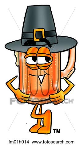 Beer mug pilgrim View Large Clip Art Graphic Clipart - Beer mug pilgrim. Fotosearch