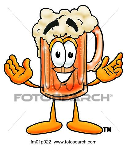Beer mug with arms open View Large Clip Art Graphic Clipart - Beer mug with arms open. Fotosearch