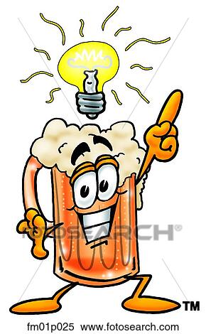 Beer mug with bright idea View Large Clip Art Graphic Clipart - Beer mug with bright idea. Fotosearch