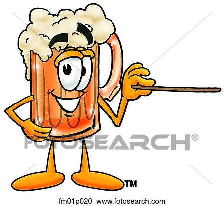 Beer mug with pointer View Large Clip Art Graphic Clipart - Beer mug with pointer. Fotosearch