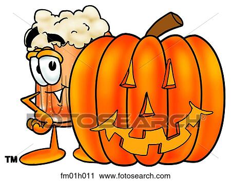 Beer mug with pumpkin View Large Clip Art Graphic Clipart - Beer mug with pumpkin. Fotosearch