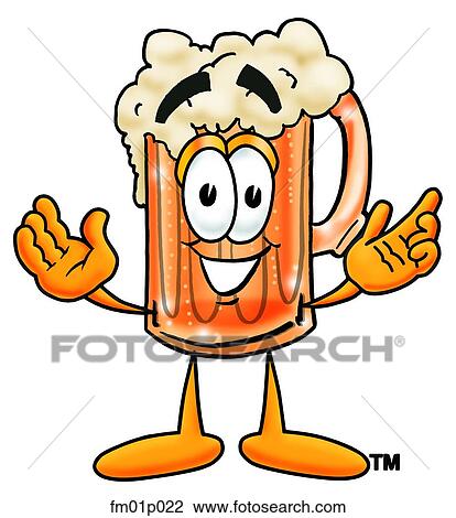 Bierkrug Mit Arme Offnen Clipart Fm01p022 Fotosearch