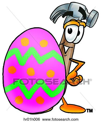 Hammer and easter egg View Large Clip Art Graphic Clip Art - Hammer and easter egg. Fotosearch