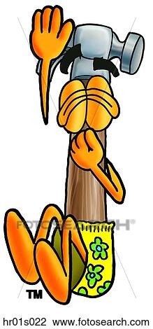 Clipart - Hammer diving into water. Fotosearch