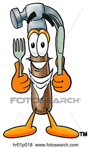 Clip Art - Hammer eating. Fotosearch