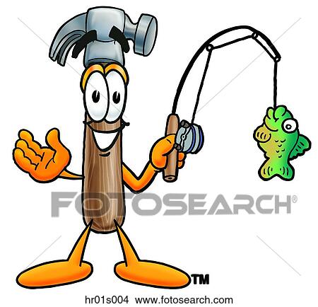 Hammer fishing View Large Clip Art Graphic Clipart - Hammer fishing. Fotosearch