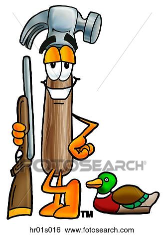 Clip Art - Hammer hunting. Fotosearch