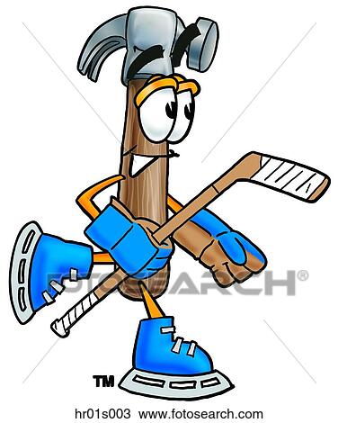 Hammer playing hockey View Large Clip Art Graphic Clipart - Hammer playing hockey. Fotosearch