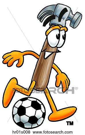 Hammer playing soccer View Large Clip Art Graphic Clip Art - Hammer playing soccer. Fotosearch