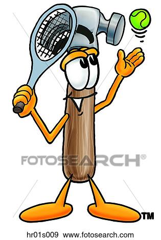 Hammer playing tennis View Large Clip Art Graphic Clip Art - Hammer playing tennis. Fotosearch
