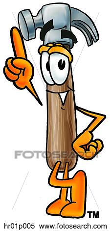 Clipart - Hammer pointing up. Fotosearch