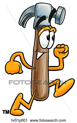 Hammer running View Large Clip Art Graphic Clipart - Hammer running. Fotosearch