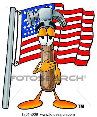 Hammer saluting View Large Clip Art Graphic Clip Art - Hammer saluting. Fotosearch