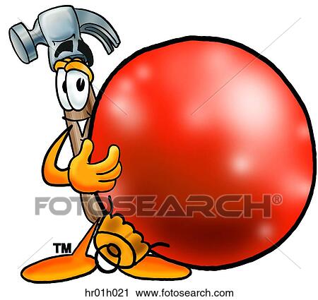 Hammer with decoration View Large Clip Art Graphic Clipart - Hammer with decoration. Fotosearch