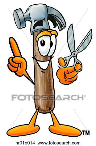 Hammer with scissors View Large Clip Art Graphic Clipart - Hammer with scissors. Fotosearch