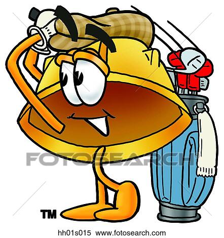 Hard hat golfing View Large Clip Art Graphic Clipart - Hard hat golfing. Fotosearch