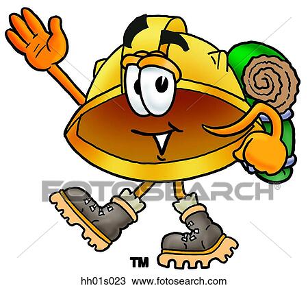 Hard hat hiking View Large Clip Art Graphic Clipart - Hard hat hiking. Fotosearch