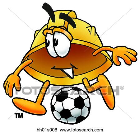 Hard hat playing soccer View Large Clip Art Graphic Clip Art - Hard hat playing soccer. Fotosearch