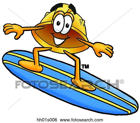 Hard hat surfing View Large Clip Art Graphic Clip Art - Hard hat surfing. Fotosearch