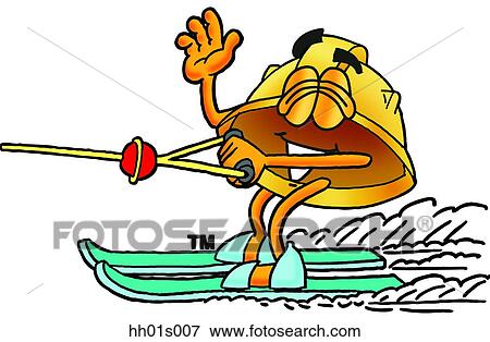 Hard hat water skiing View Large Clip Art Graphic Clip Art - Hard hat water skiing. Fotosearch