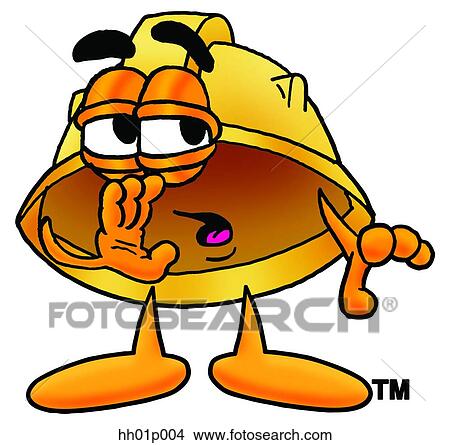 Hard hat whispering View Large Clip Art Graphic Clipart - Hard hat whispering. Fotosearch