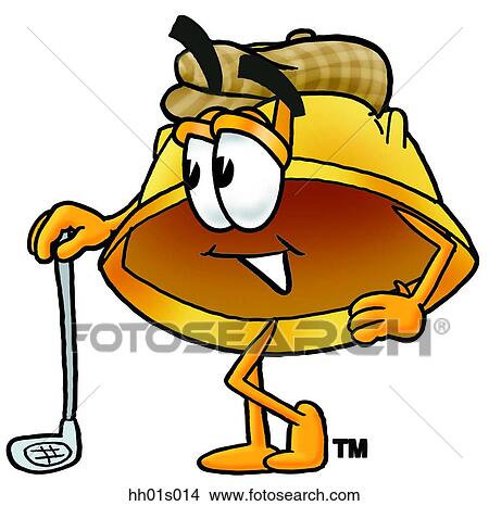 Hard hat with golf club View Large Clip Art Graphic Clipart - Hard hat with golf club. Fotosearch