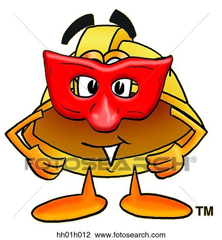 Clipart - Hard hat with mask. Fotosearch