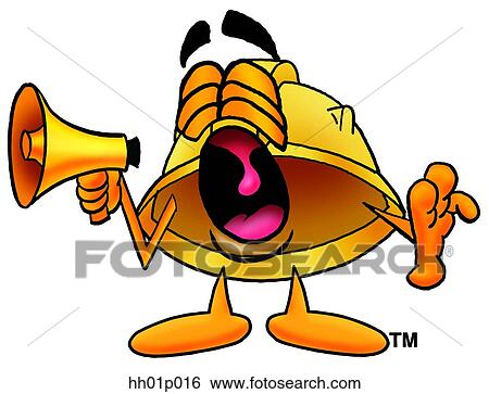 Clip Art - Hard hat with megaphone. Fotosearch