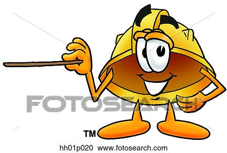 Hard hat with pointer View Large Clip Art Graphic Clipart - Hard hat with pointer. Fotosearch