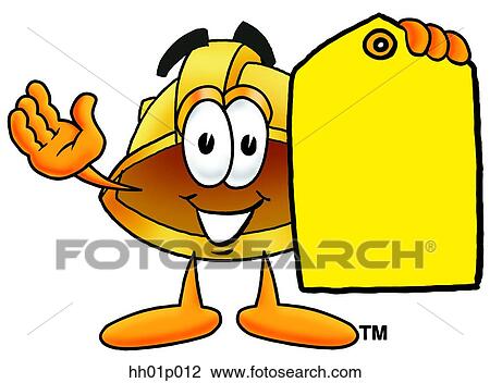 Clipart - Hard hat with price tag. Fotosearch