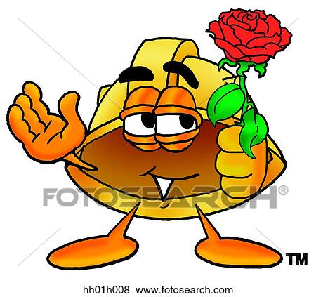 Hard hat with rose View Large Clip Art Graphic Clip Art - Hard hat with rose. Fotosearch