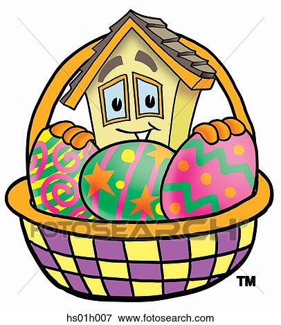 House and easter basket View Large Clip Art Graphic Clip Art - House and easter basket. Fotosearch
