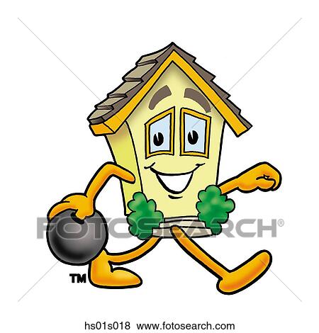 House bowling View Large Clip Art Graphic Clip Art - House bowling. Fotosearch