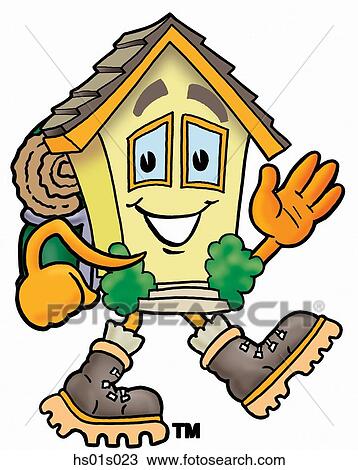 House hiking View Large Clip Art Graphic Clipart - House hiking. Fotosearch