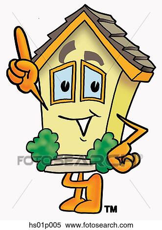 Clipart - House pointing up. Fotosearch