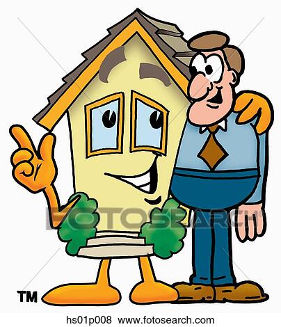 House with a man View Large Clip Art Graphic Clip Art - House with a man. Fotosearch